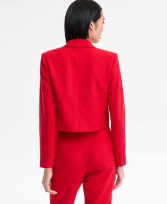 Women's Peak Lapel Cropped Blazer, Macy's Exclusive