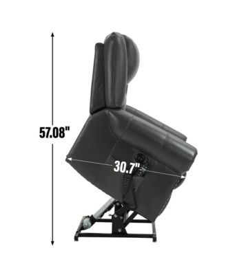  1 Pc  Faux Leather   Power Lift, Dual Motor, Massage , Lumbar Heat, USB-A & USB-C Ports, Infinite Position  Electric Recliner Chair