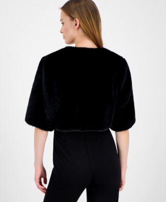 Women's Faux Fur Open Front Shrug