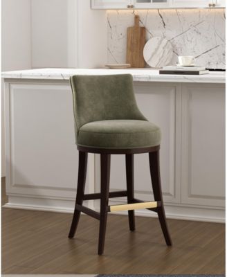 Lucia 40.2" Chenille Upholstered Barstool
