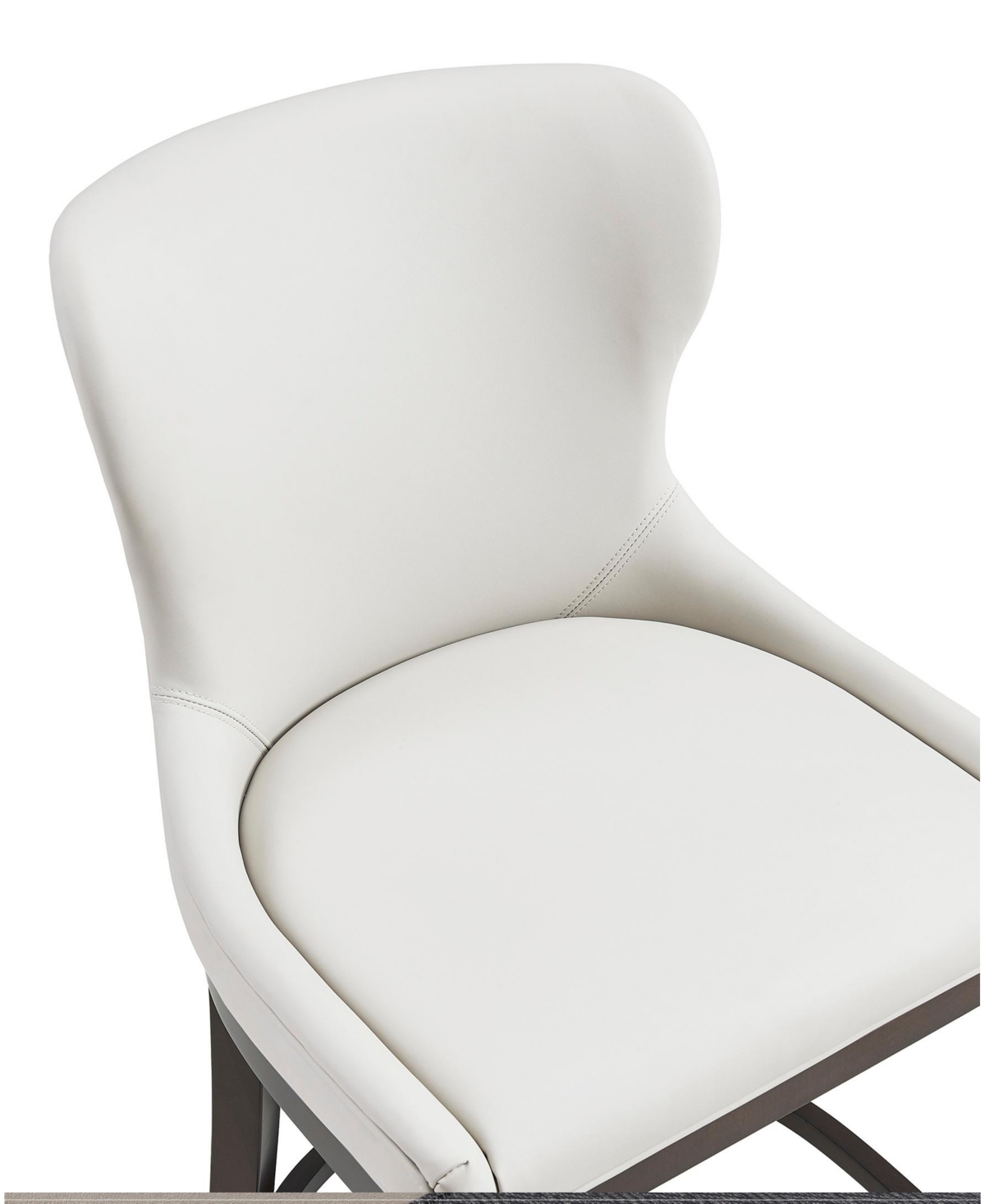 Manhattan Comfort Blair 40.9" Leatherette Upholstered Counter Stool In White