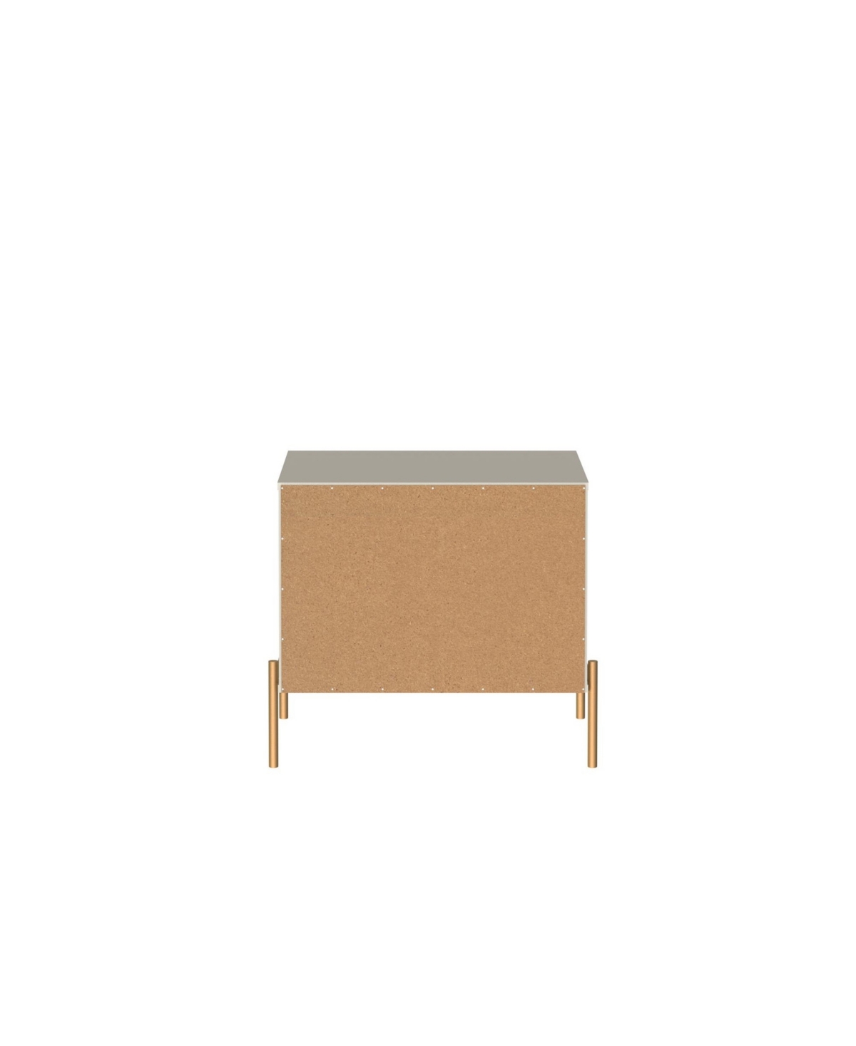 Manhattan Comfort Jasper 22.08" Wood 2-drawer Nightstand In White
