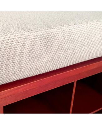 Solid Wood White Hall Tree 8 Pair Shoe Storage Bench 4 Bins and 6 Hooks White