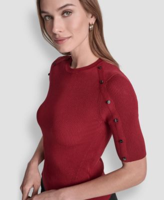 Petite Short Sleeve Sweater