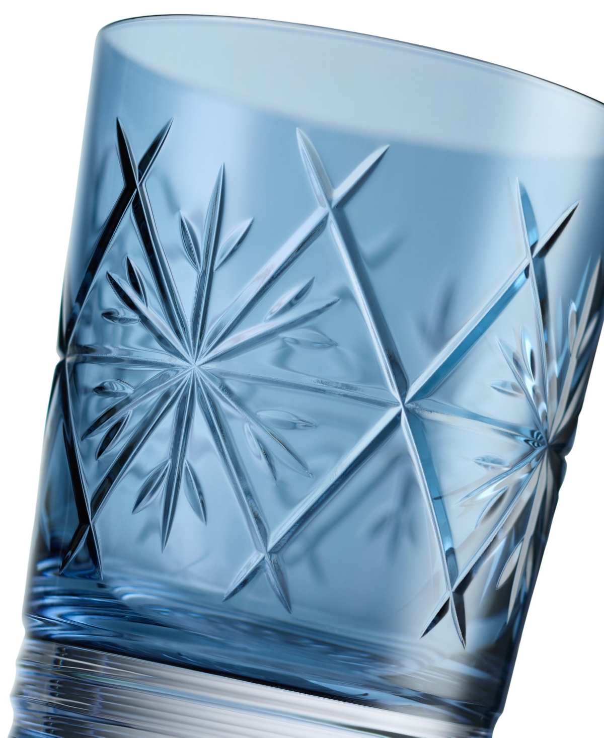 Waterford Winter Wonders Icy Blue Snowflake Double Old-fashioned Glass In Blue