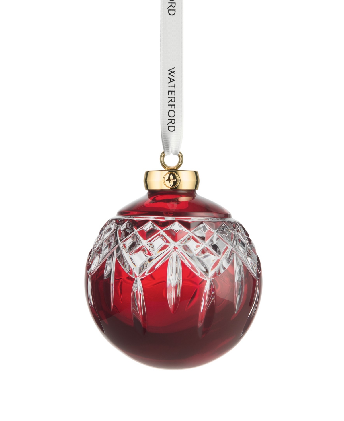 Waterford Lismore Red Bauble Ornament In Multi