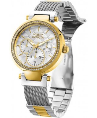 Women's 28921 Angel  Quartz 3 Hand White Dial Watch