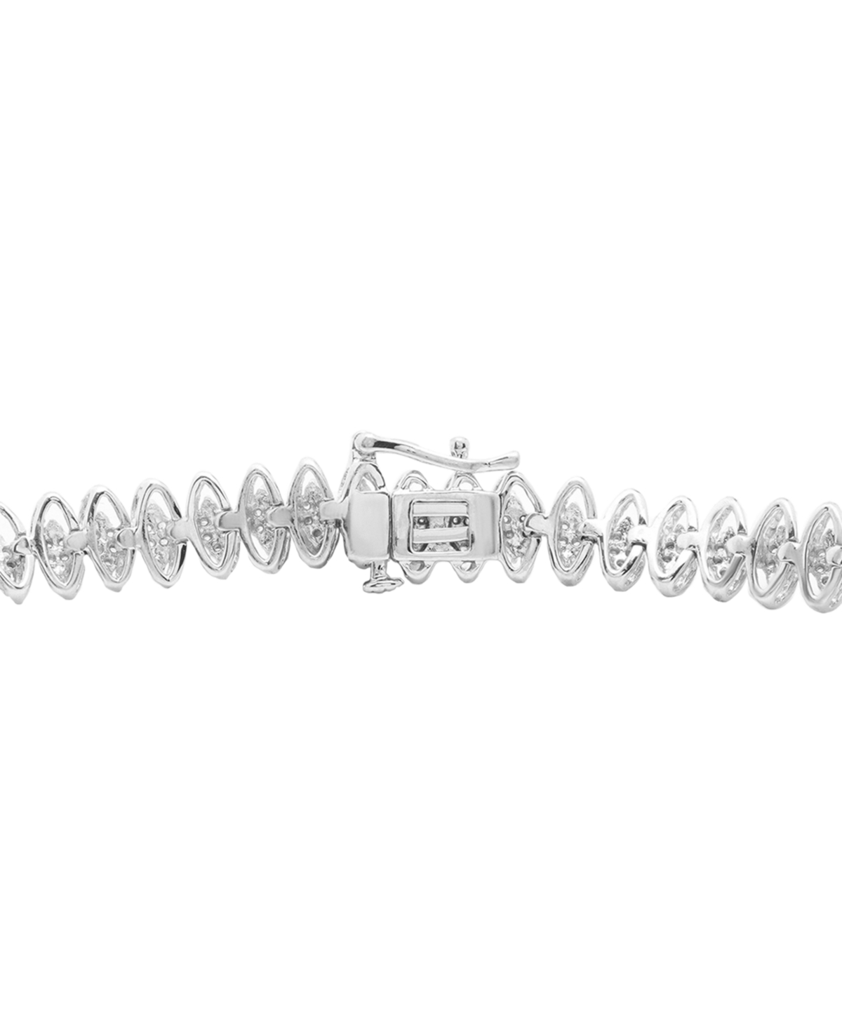 Macy's Diamond Bracelet (1 Ct.t.w.) In Sterling Silver In Gray