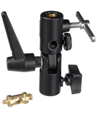9' Basic ightstand, 4 Section, 5/8 Stud with 1/4"x20 Tip (#3333) - Bundle With Manfrotto 026 Swivel Umbrella Adapter