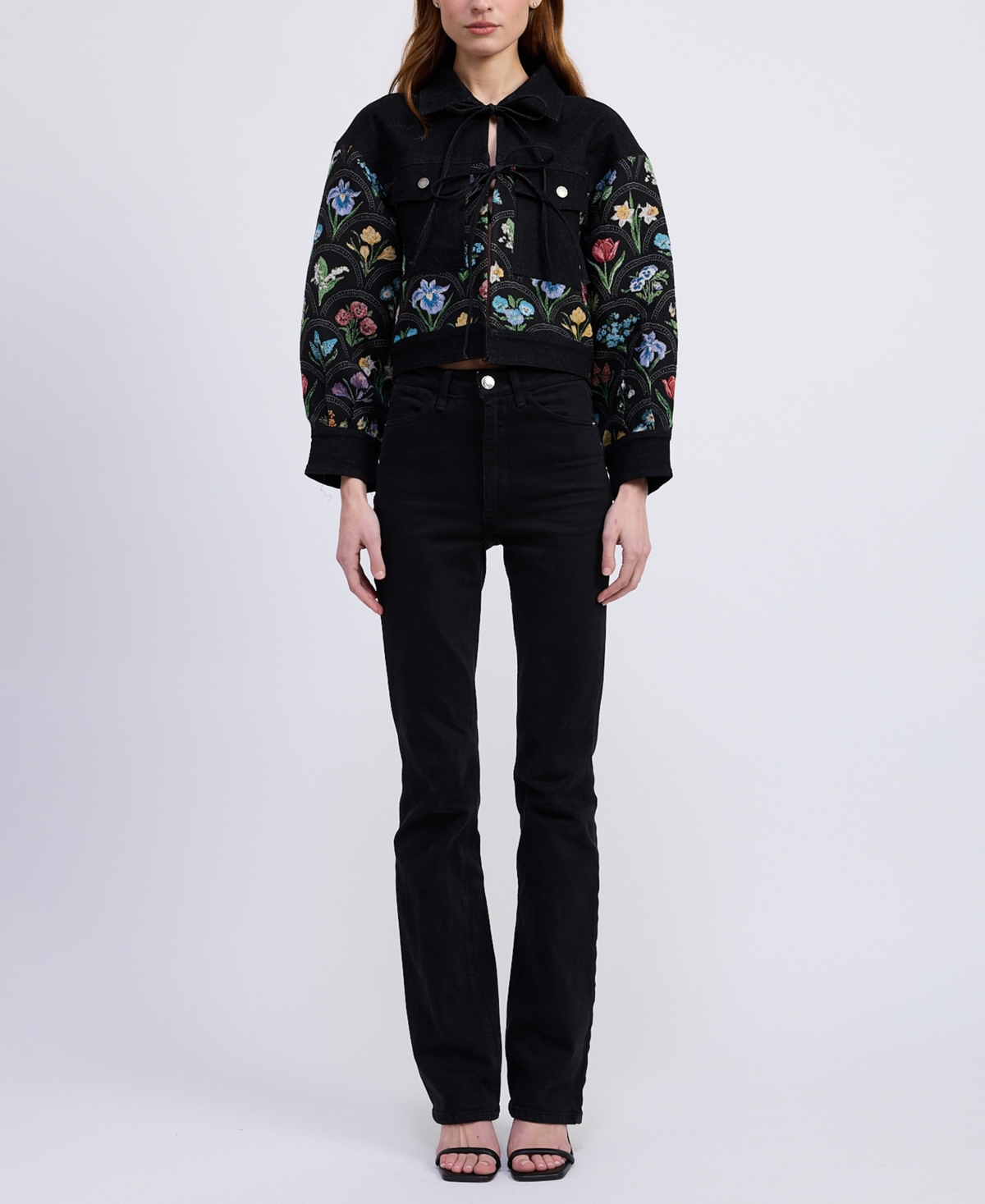 En Saison Daphne Jacket In Black Multi In Black
