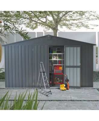 12.5-ft x 11-ft Galvanized steel Storage Shed