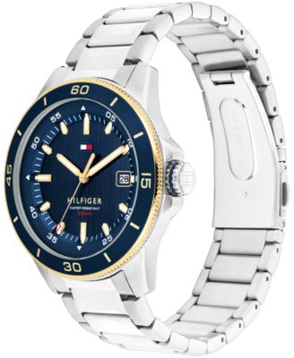 Men's Quartz Silver Tone Stainless Steel Bracelet Watch, 43mm