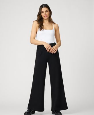 Women's Pleated Wide Leg Stretch Trouser
