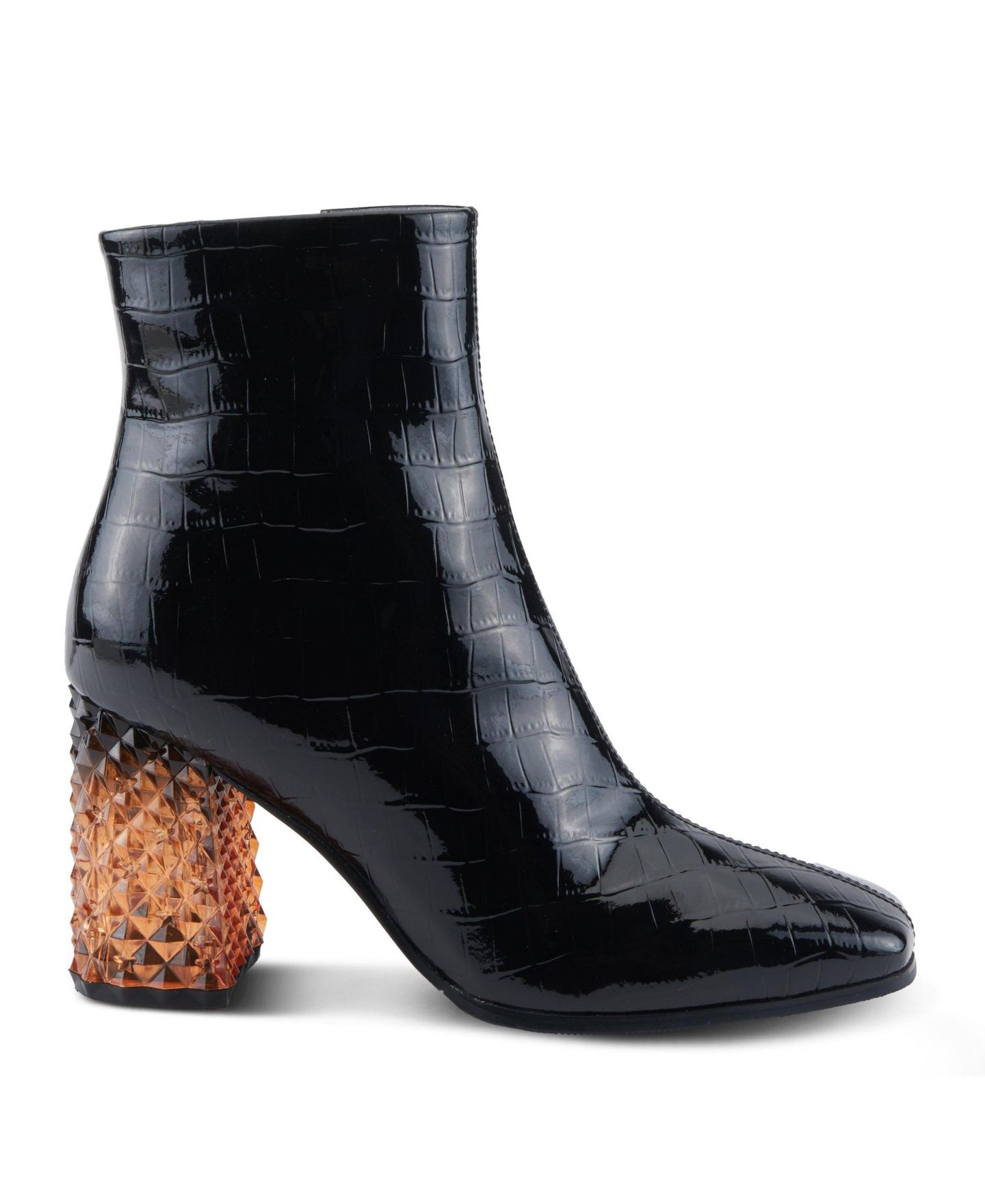 Женские ботинки Azura Longoria Booties with Durable Side Zipper, цвет: Чёрный лаковый — фото 5