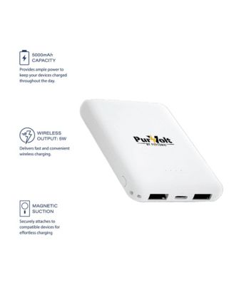 Ultra-Compact Wireless Power Bank  – 5000mAh Portable Charger with Wireless Output