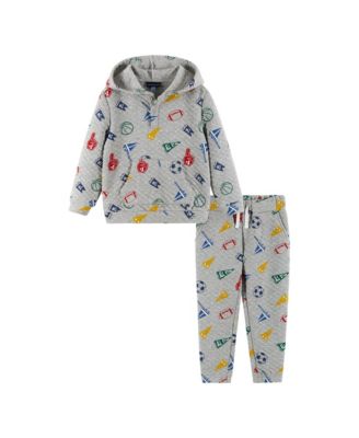 Andy Evan ToddlerChild Boys Varsity Print Hooded Lounge Set - Medium grey 44$