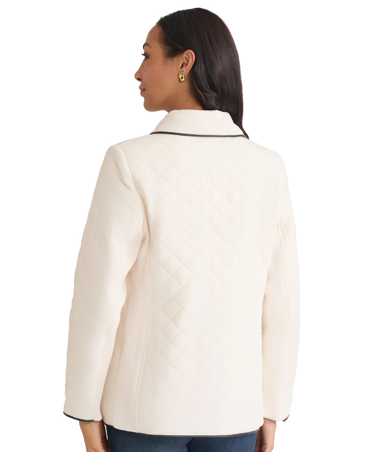 Jones New York Quilted Jacket In Neutral