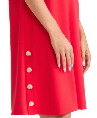 Petite Short Sleeve A-line Dress