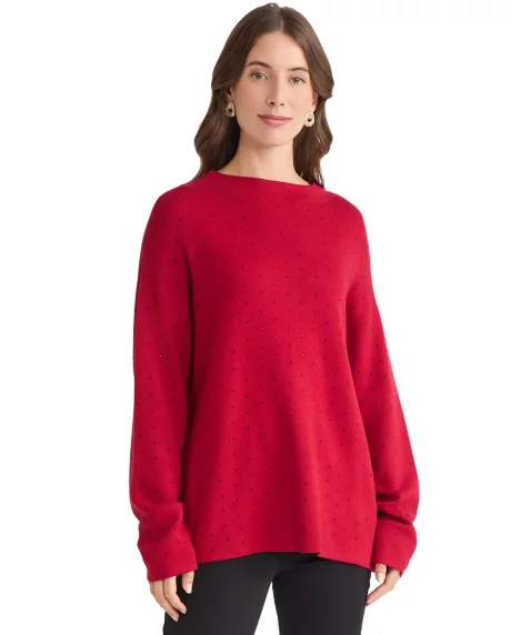 Petite Mock Neck Sweater - Venetian Red