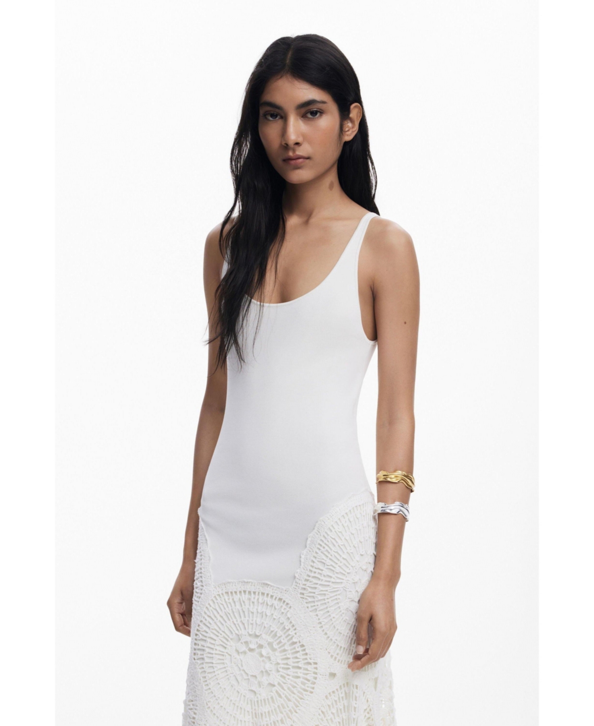 Desigual Women's Crochet midi dress