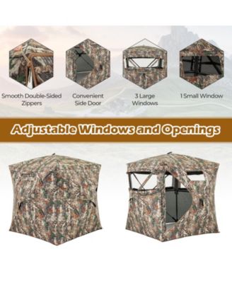 360&deg; One Way See Through Hunting Blind Ground Blind with Portable Carrying Bag