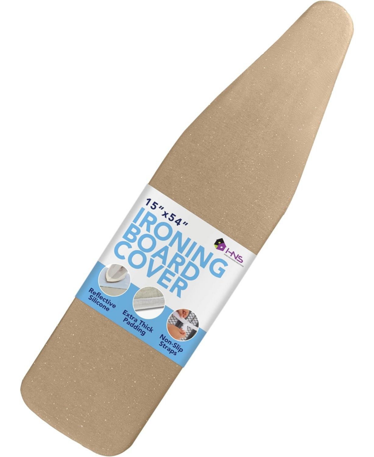 Florida Brands Ironing Board Cover and Pad - 15" x 54" Large Fits All Standard Sizes Heat Reflective Iron