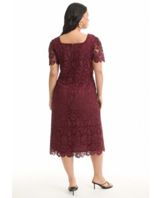 Women's Square-Neck Lace Dress