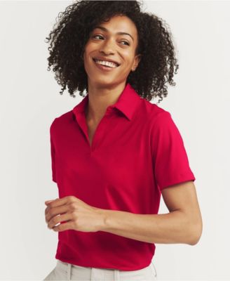 Women's Short Sleeve Rapid Dry Sport Neck Polo Shirt