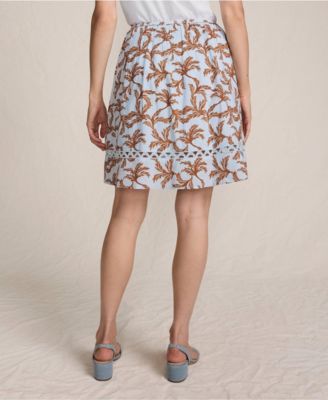 Women's Voile Ladder Trim Above the Knee Skirt