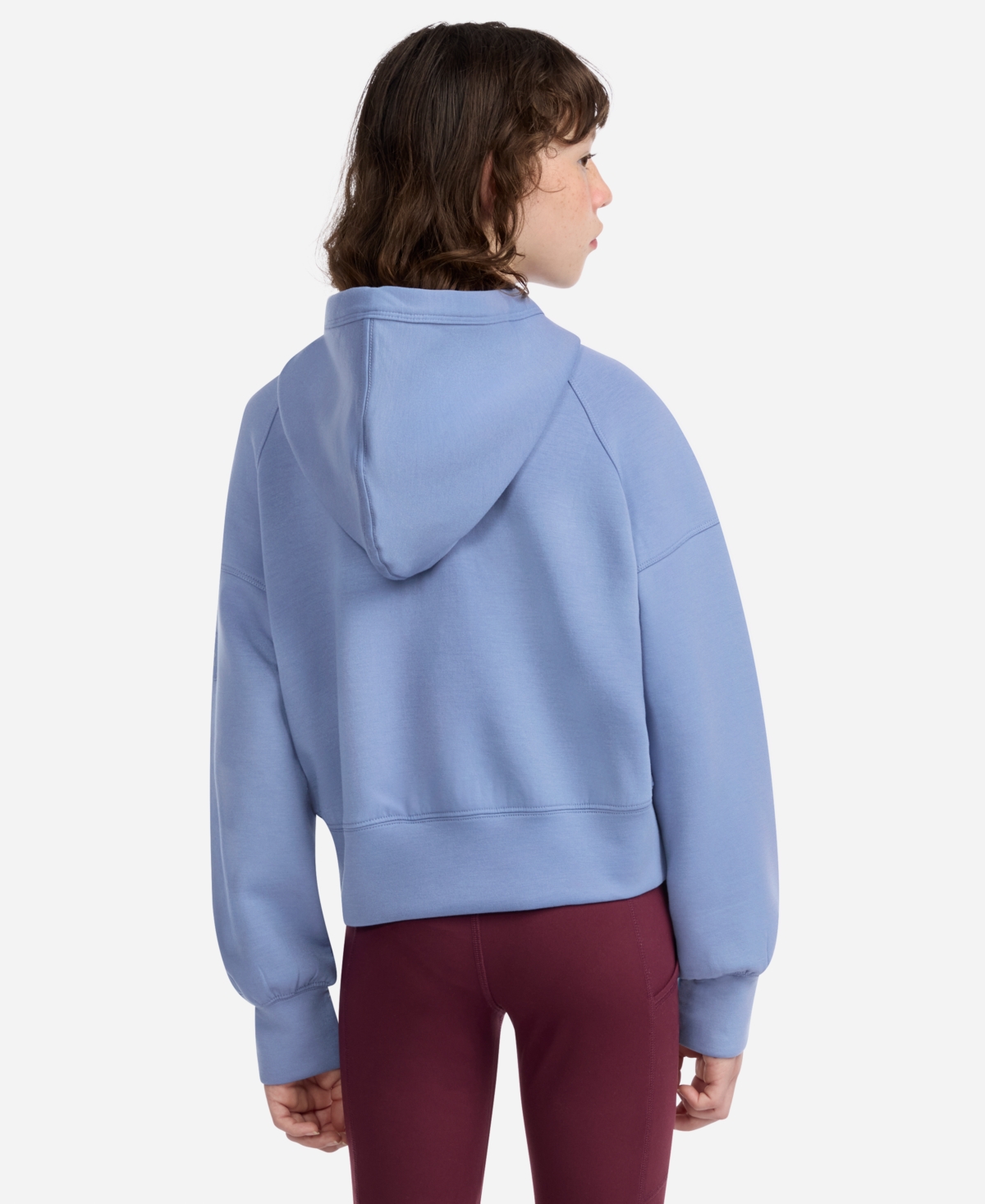 Abercrombie Girls Ypb Neoknit Full-zip Hoodie In Blue