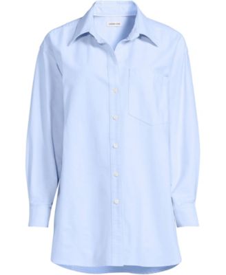 Women's Oversized Oxford Button Front Shirt