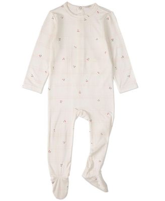 Baby "Berry Sweet" Modal Blend Tonal Plaid Footie