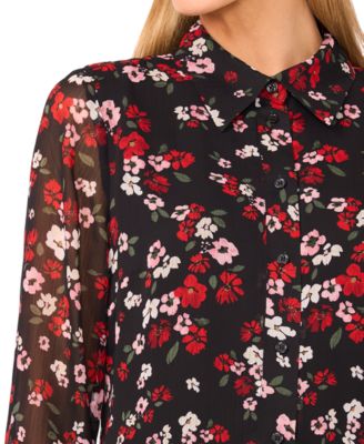 Women's Long Sleeve Button Down Blouse