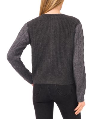 Women's Tie-Front Cardigan Long Sleeves Sweater