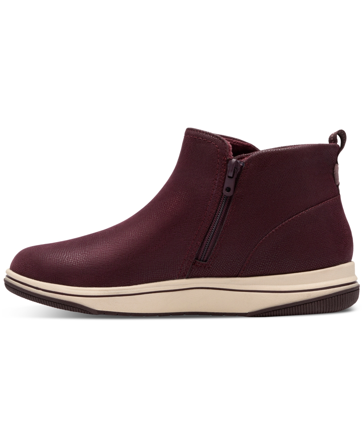 Clarks Cloudsteppers Women's Breeze Derby Wedge Booties In Burgundy