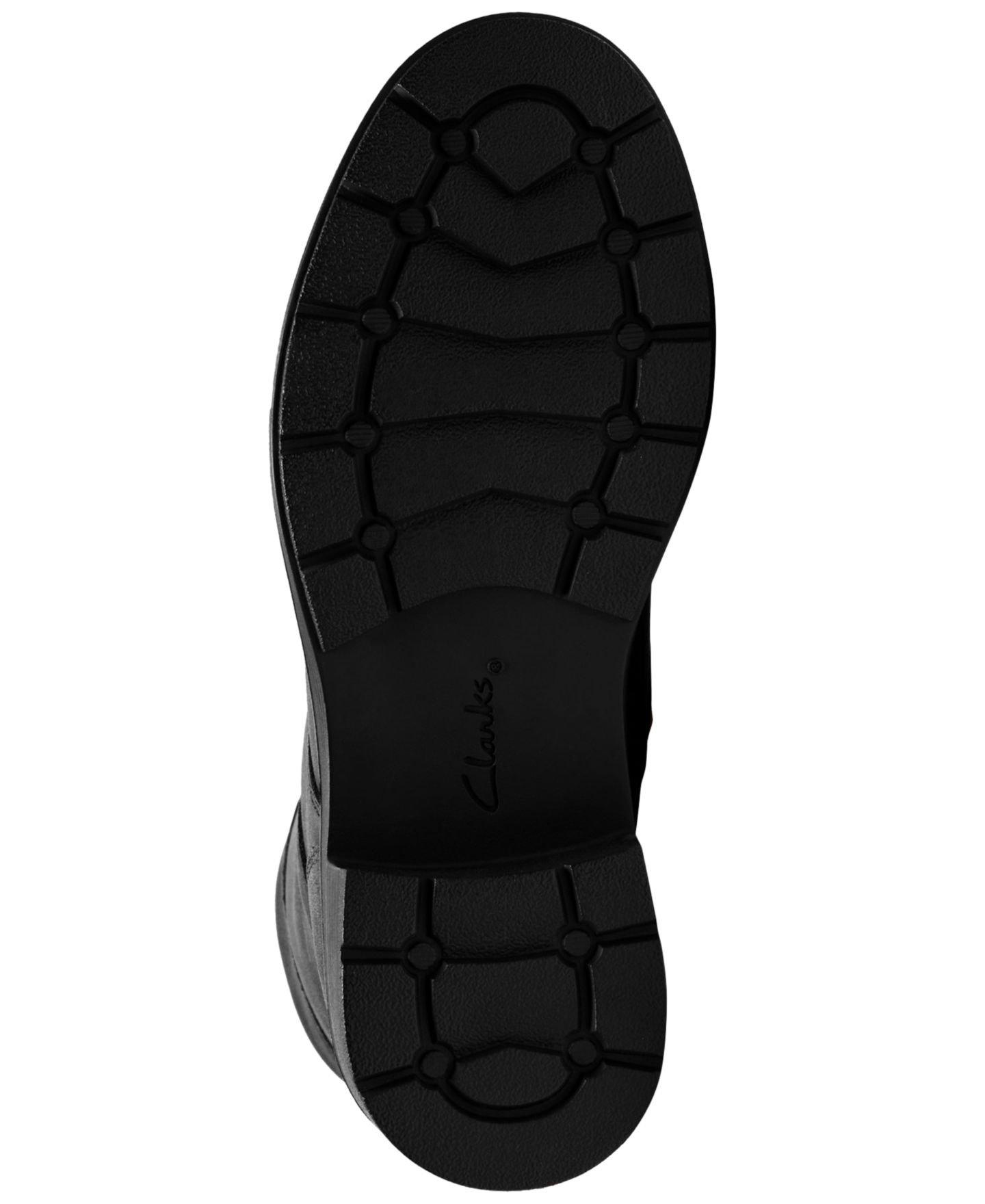 Женские ботинки Clarks Collection Hearth Parker Block Heel Booties, цвет: Чёрный кожаный — фото 5