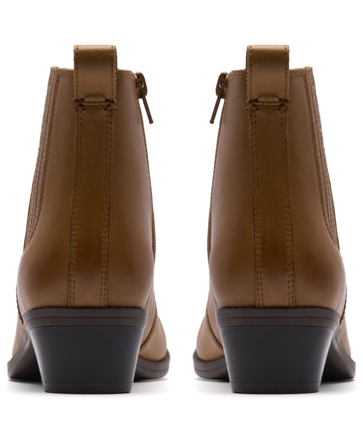 Clarks Collection Women's Danyelle Skip Block Heel Booties In Brown