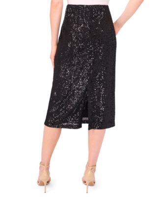 Women's Pencil Sequin Midi Skirt
