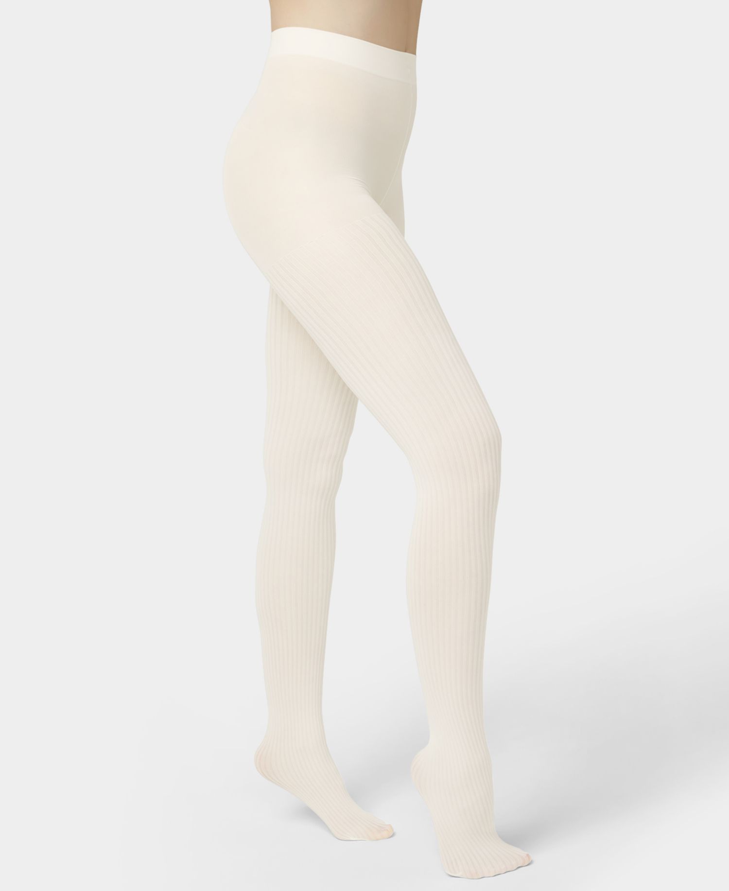 Women's Faux Textured Knee Tights U24627