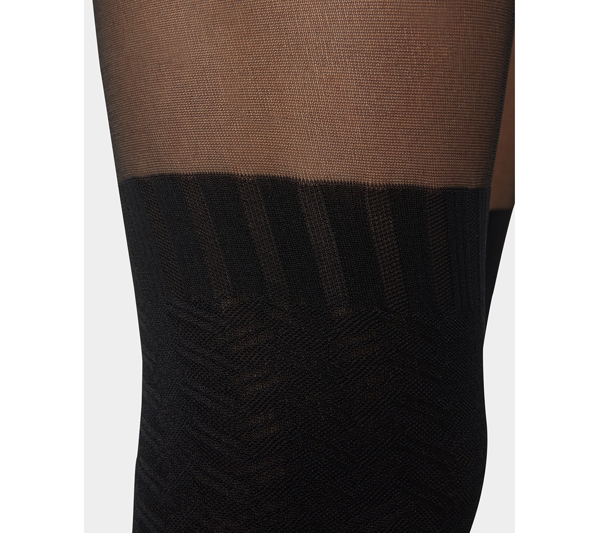 Hue Women's Faux Textured Knee Sock Tights In Black