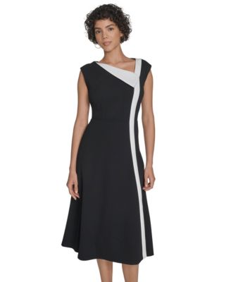 Women's Colorblocked Midi Dress