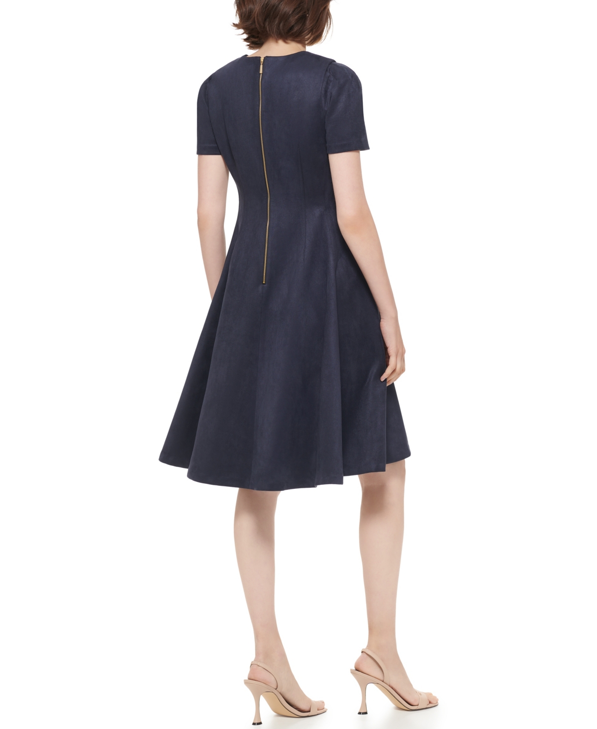 Calvin Klein Women's Fit And Flare Short Dress In Animal Print