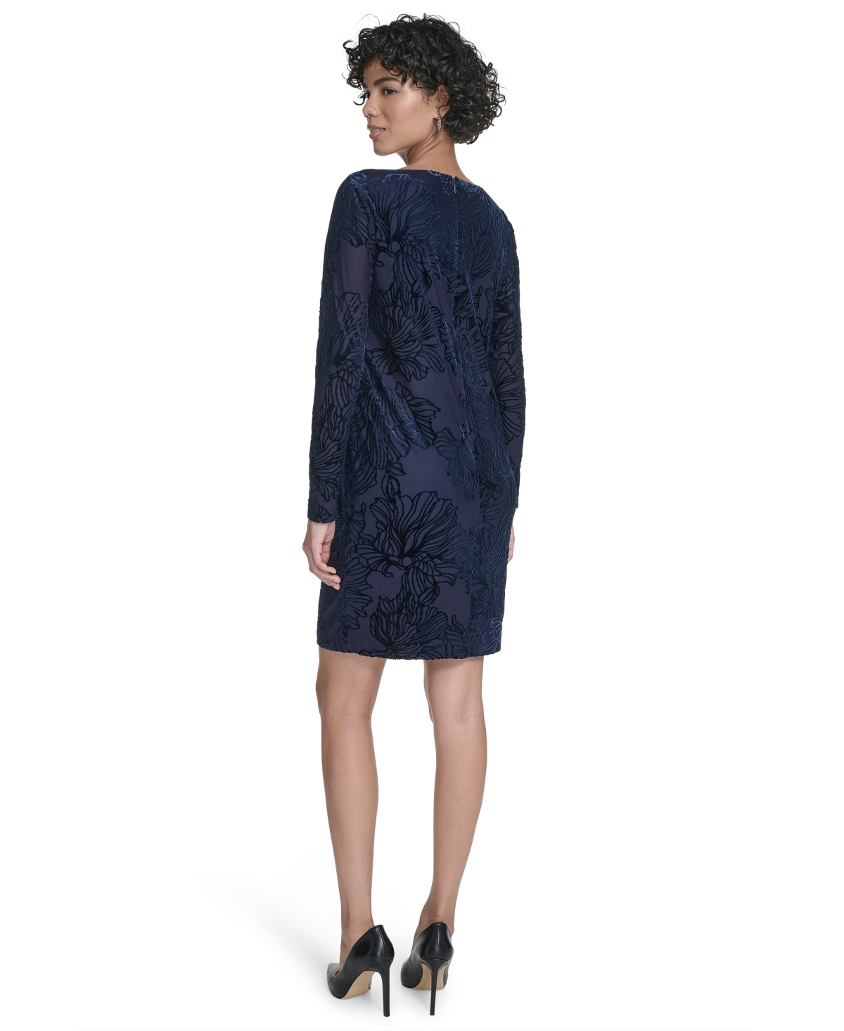 Calvin Klein Women's Velvet Burnout Shift Dress