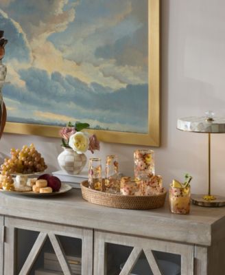 Wild Rose Stemless Flute Glasses, Set of 4