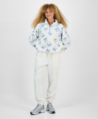 Juniors' Quarter-Zip Sherpa Jacket