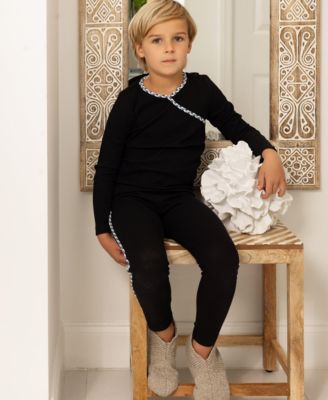 Big Boys Little/Big Bamboo Braided Trim Wrap Set