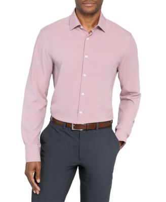 Men's Solid Performance Stretch Cooling Comfort Dress Shirt