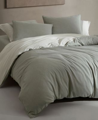 Contrast Weave Rekoop Sateen 3-Pc. Duvet Cover Set, Queen