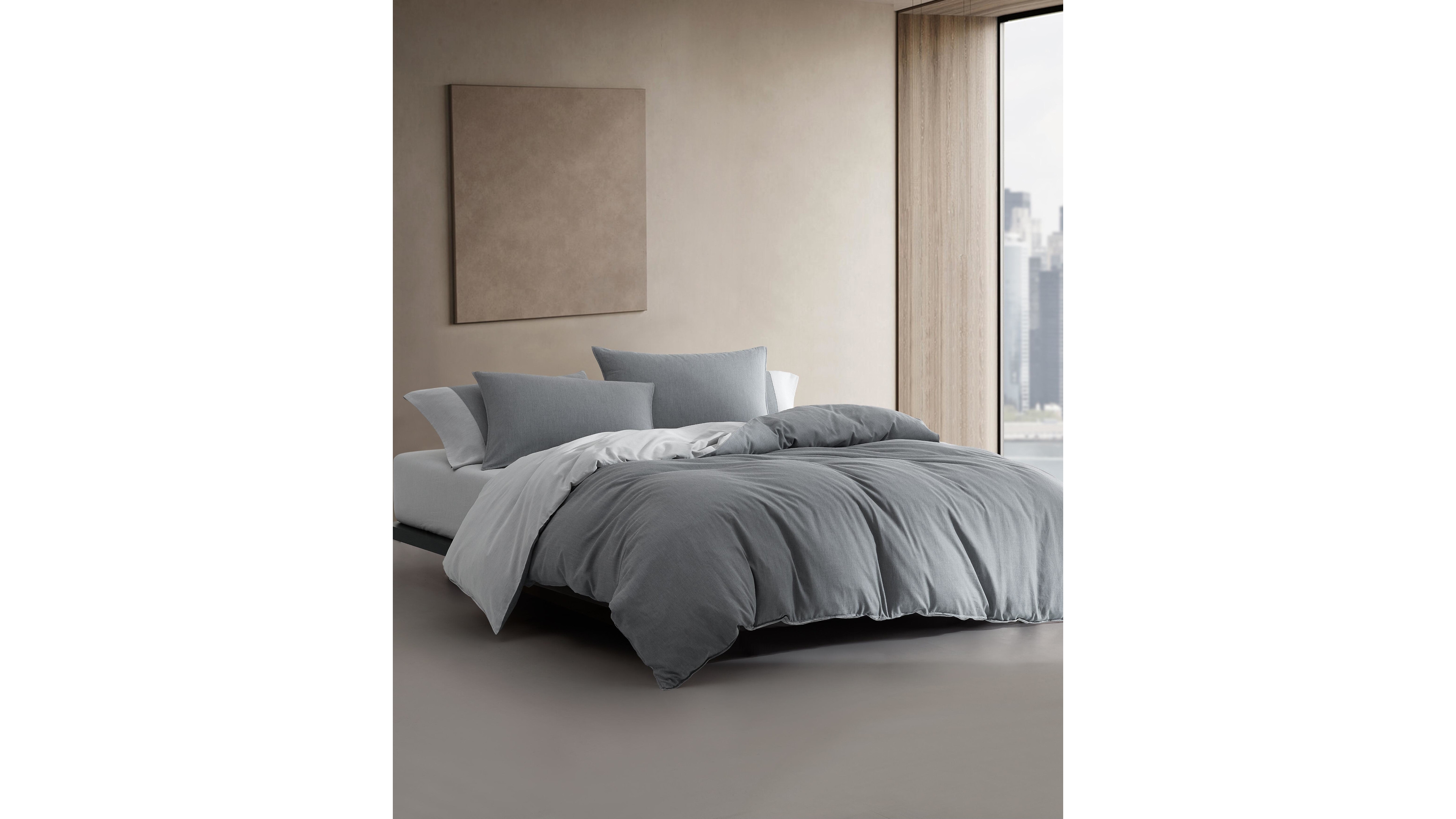 Calvin Klein Contrast Weave Rekoop Sateen 3-Pc. Duvet Cover Set, King