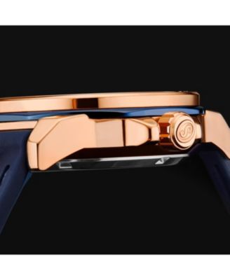 Edwardian 4018 Men s Automatic Skeleton Watch – 44mm Stainless Steel Case, Skeleton Dial, Silicone Strap